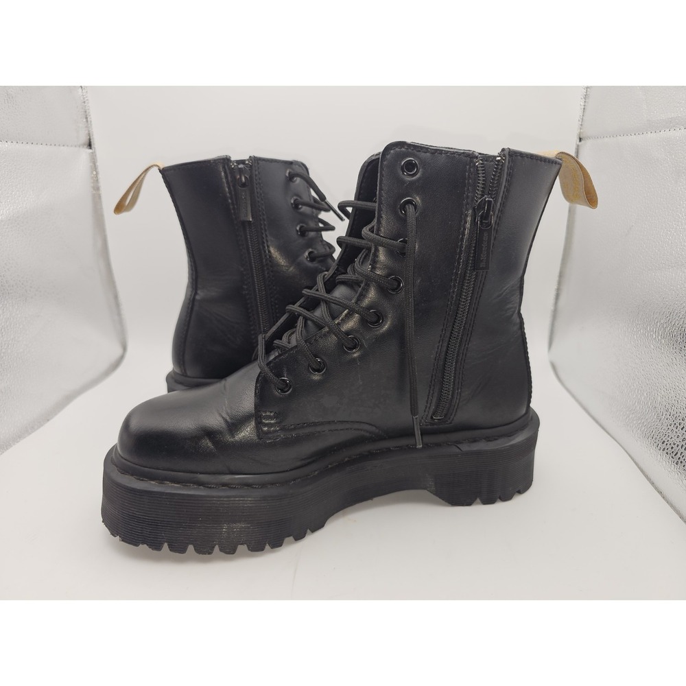 Dr Martens V JADON II MONO Black Platform Boots Combat Women's Size 9 / Men's 8